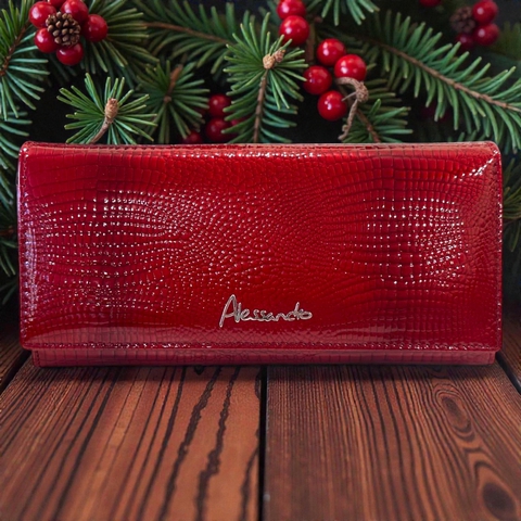 Piros női lakkbőr pénztárca Piros női lakkbőr pénztárca