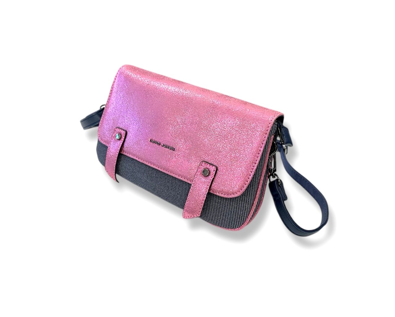 Pink kék David Jones kicsi lapos oldaltáska